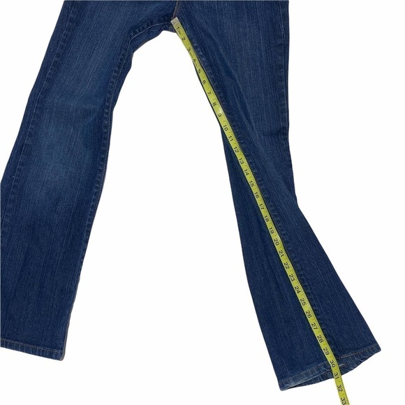 LEVI'S 545 Faded Dark Wash Blue Denim Low Rise Boot Cut 545 Jeans - Picture 7 of 11